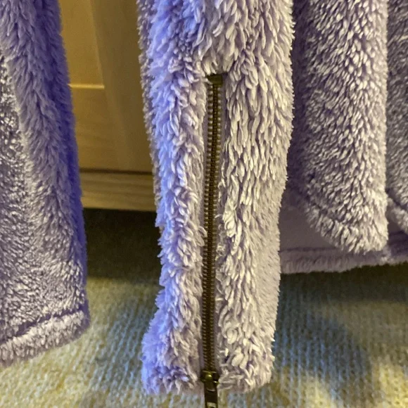 Lauren James Co. purple fuzzy zip up jacket/sweatshirt - Picture 7 of 7